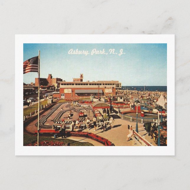 Amusements, Asbury Park, New Jersey Vintage Postcard (Front)