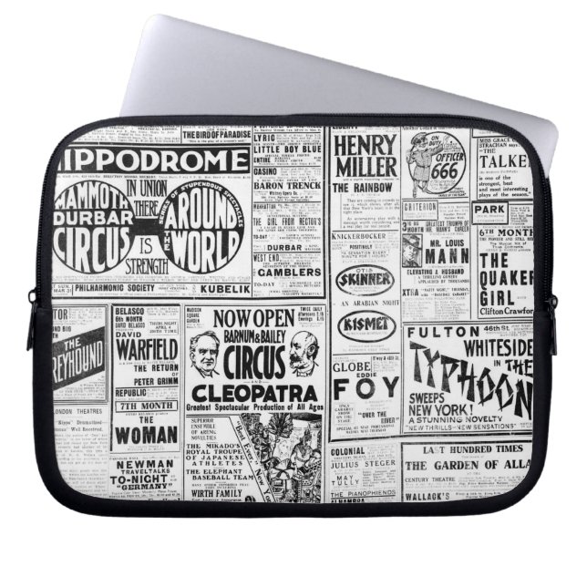 AMUSEMENTS Barnum Bailey Eddie Foy HIPPODROME Laptop Sleeve (Front)