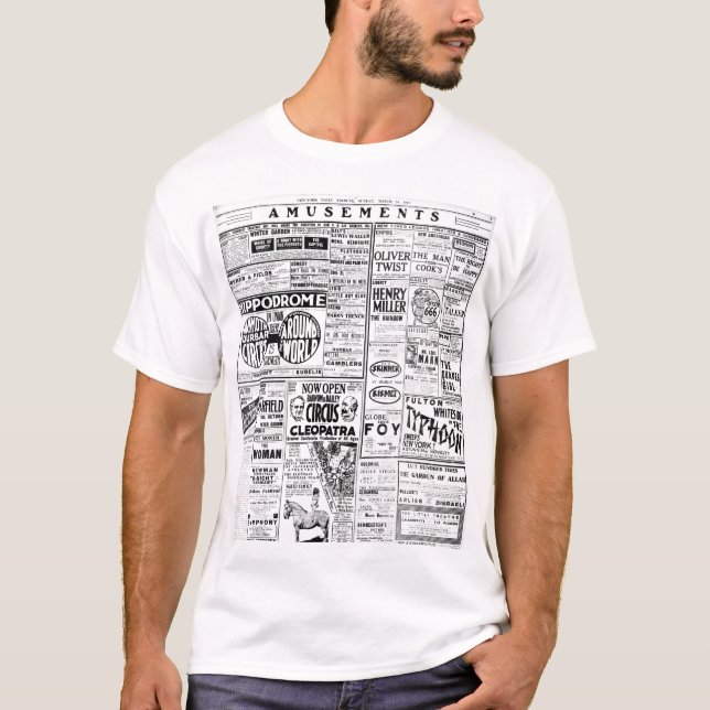 AMUSEMENTS Barnum Bailey Eddie Foy HIPPODROME T-Shirt (Front)