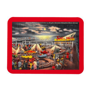 Amusements, Seaside Heights, New Jersey Vintage Magnet