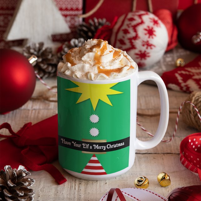 Amusez votre elfe dans une jolie tasse de Noël (Créateur téléchargé)