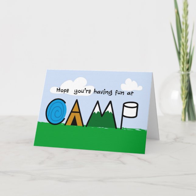 Amusez-vous à Camp Picture Lettres de voeux Carte  (Devant)