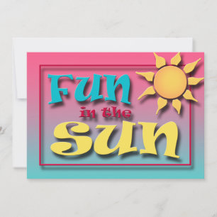 Amusez-vous dans les invitations Sun Summer Party