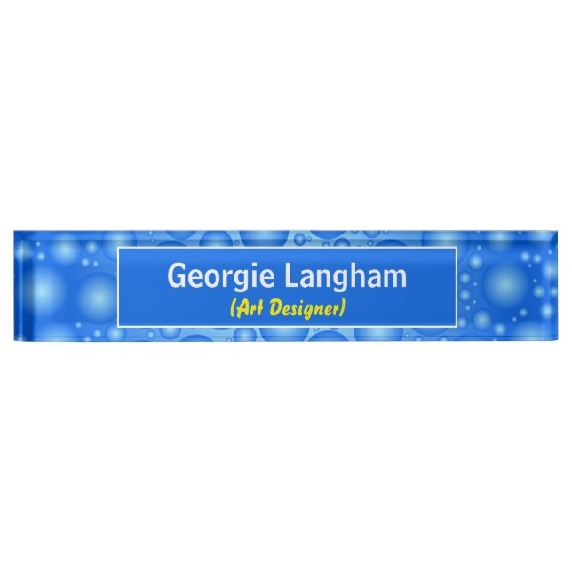 Amusing Bubble Effect Nameplate (Front)