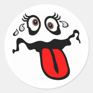 Amusing Cartoon Character Classic Round Sticker