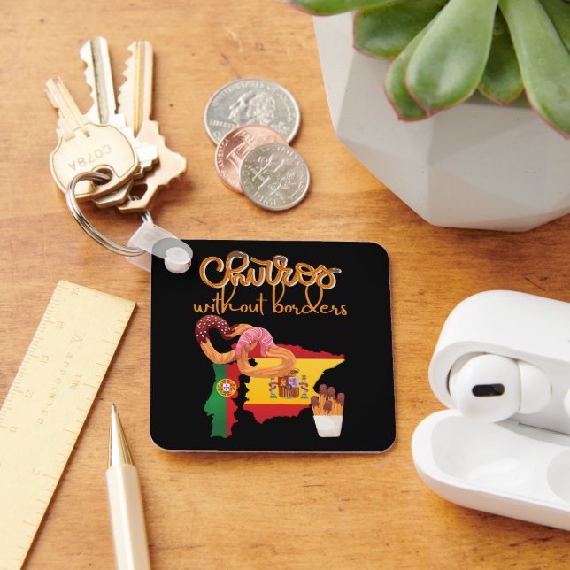 Amusing Churros Snack without Borders Keychain (Desk)