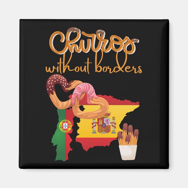 Amusing Churros Snack without Borders Magnet (Front)