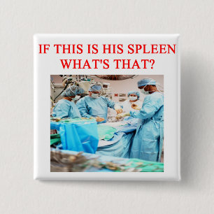 amusing doctor joke 2 inch square button