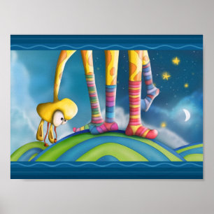 Amusing Giraffe Poster Paper