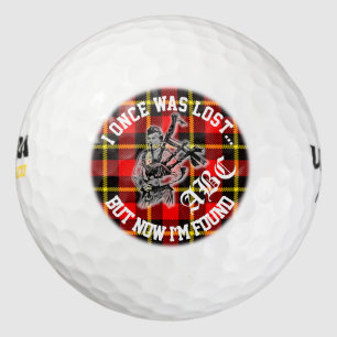 Amusing joke I Once Was Lost But Now I'm Found Golf Balls