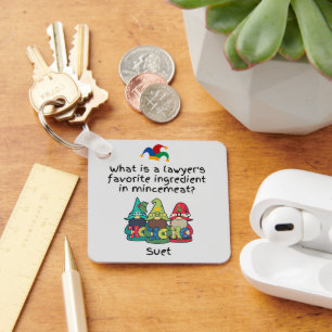 Amusing Mincemeat Lawyer Joke Keychain