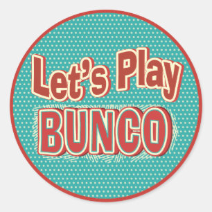 Amusons-nous Jouons à Bunco Stickers