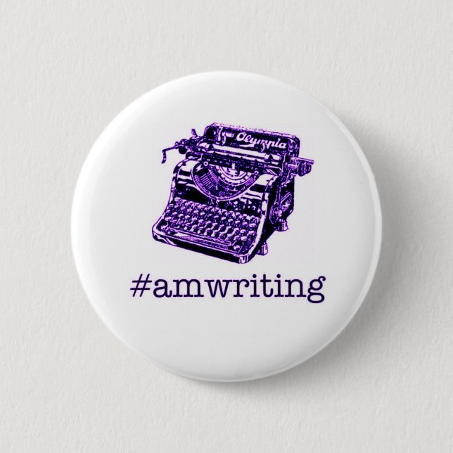 #amwriting 2 inch round button (Front)