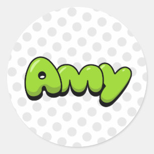 Amy Classic Round Sticker