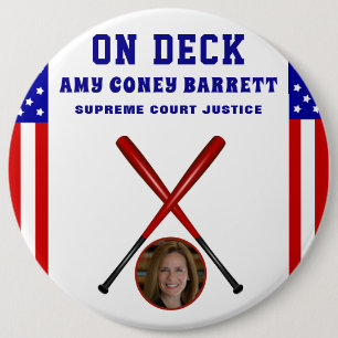 AMY CONEY BARRETT US SUPREME COURT JUSTICE 6 INCH ROUND BUTTON