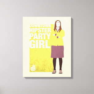 Amy   Downtown Hipster Party Girl Canvas Print