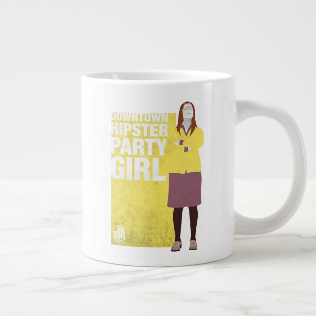Amy | Downtown Hipster Party Girl Large Coffee Mug (Right)