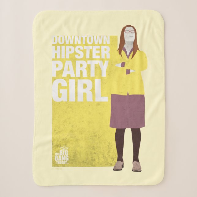 Amy | Downtown Hipster Party Girl Sherpa Blanket (Front)