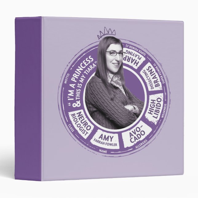Amy Farrah Fowler Info Graphic Binder (Front/Spine)