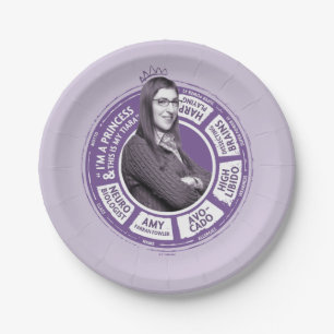 Amy Farrah Fowler Info Graphic Paper Plate