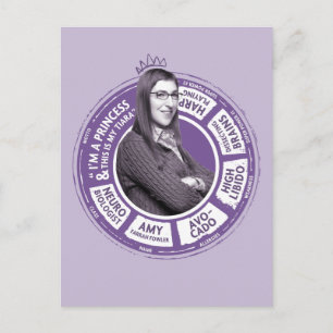 Amy Farrah Fowler Info Graphic Postcard