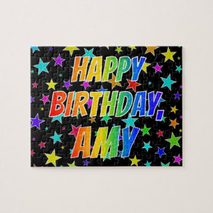 "AMY" First Name, Fun "HAPPY BIRTHDAY" Jigsaw Puzzle
