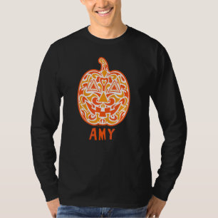 Amy Halloween Sugar Skull Design T-Shirt
