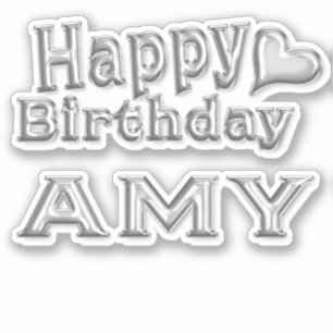 Amy Happy Birthday Autocollant Autocollant