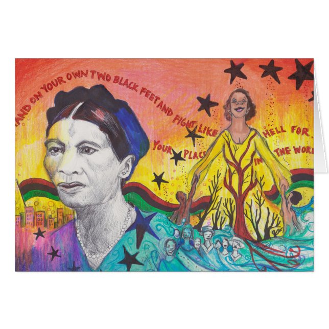 Amy Jacques Garvey, with envelope (Front Horizontal)