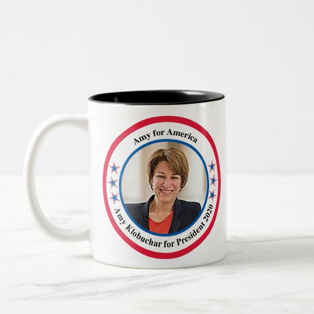 Amy Klobuchar Two-Tone Coffee Mug (Left)