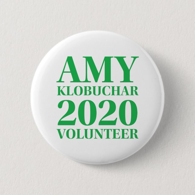 Amy Klobuchar Volunteer 2 inch Round Button (Front)