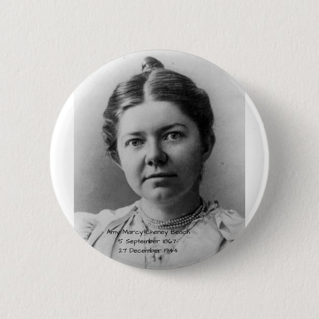 Amy Marcy Cheney Beach 2 Inch Round Button (Front)