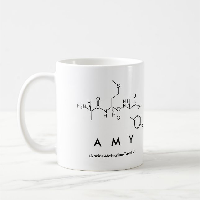 Amy peptide name mug (Left)
