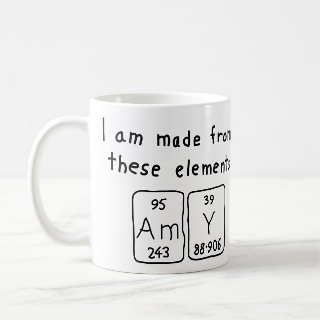 Amy periodic table name mug (Left)