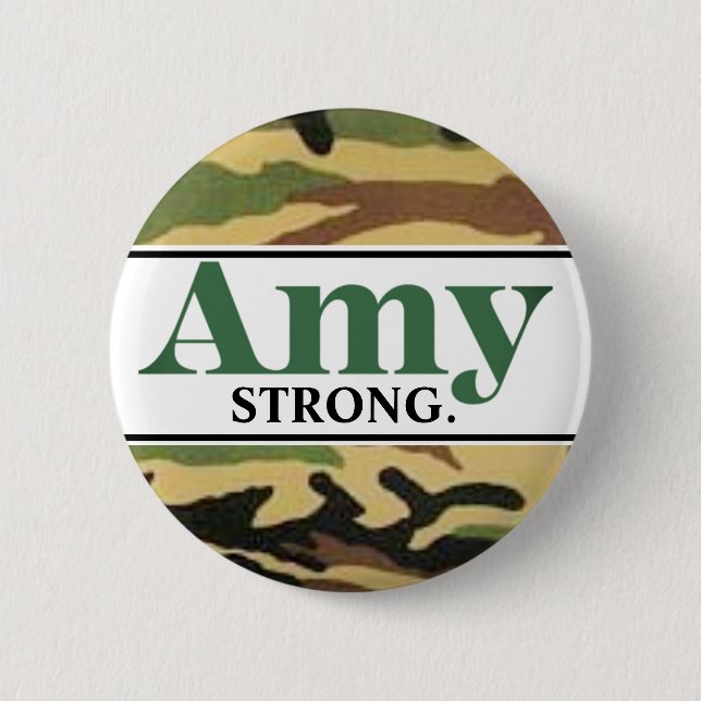 Amy Strong. 2 Inch Round Button (Front)