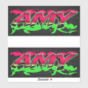 Amy Vorname Name Graffiti Aufkleber Sticker