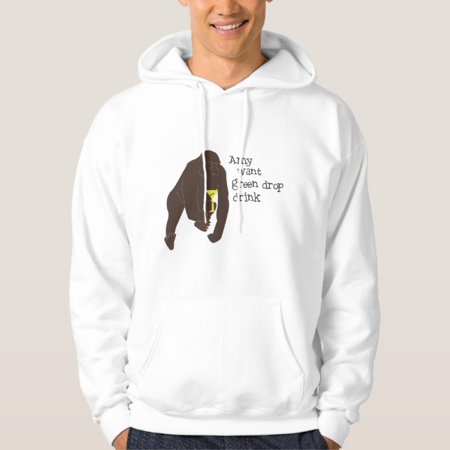 Amy Want Green Drop Drink Hoodie (Front)
