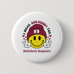 Amyloidosis Awareness Ribbon Support Gifts 2 Inch Round Button