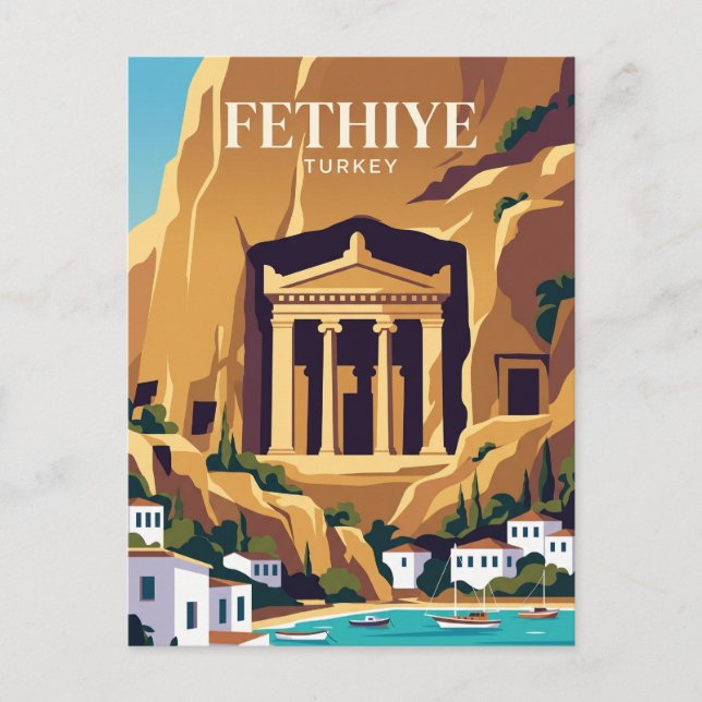 Amyntas Rock Tombs Turkey Postcard (Front)