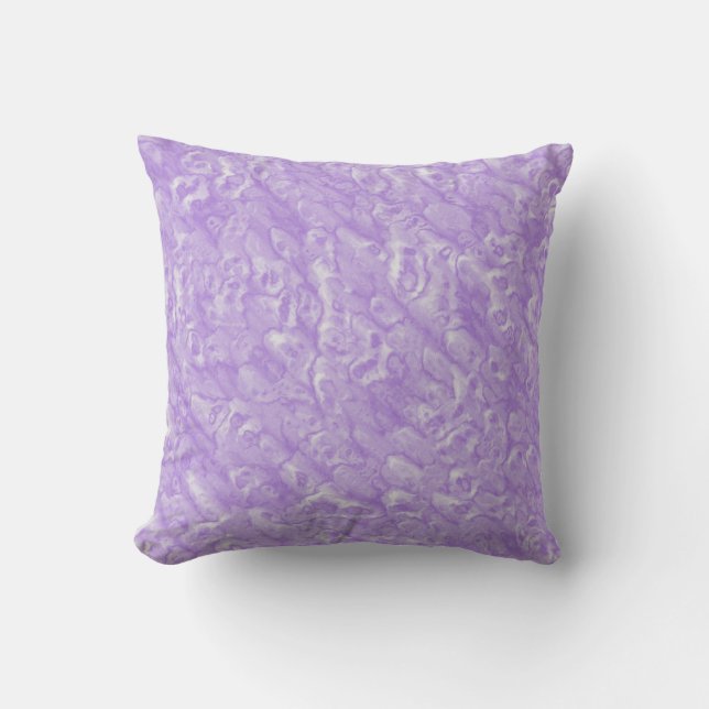 Amythest and White Marble Pattern Throw Pillow (Front)