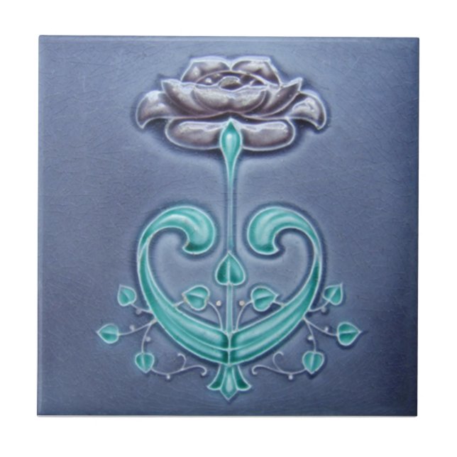 AN024 Art Nouveau Reproduction Antique Tile (Front)