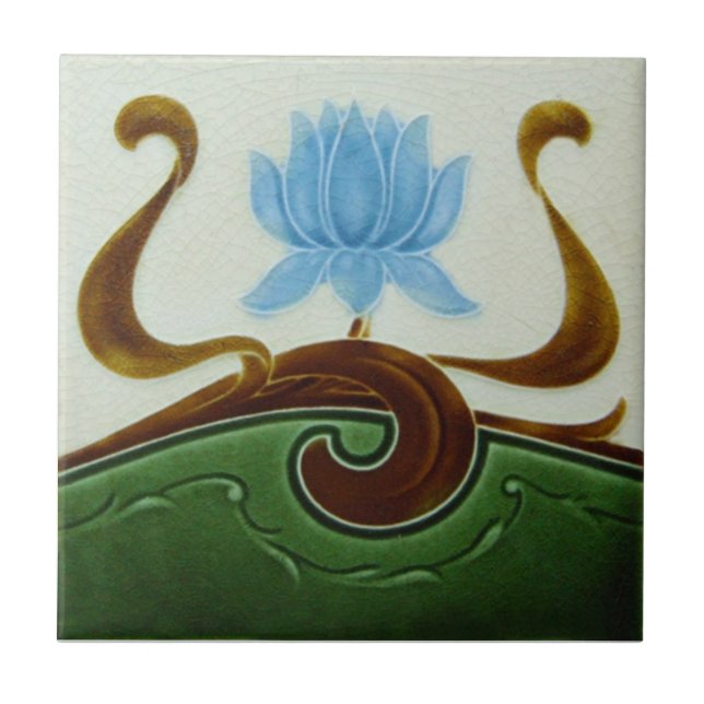 AN027 Art Nouveau Reproduction Antique Tile (Front)