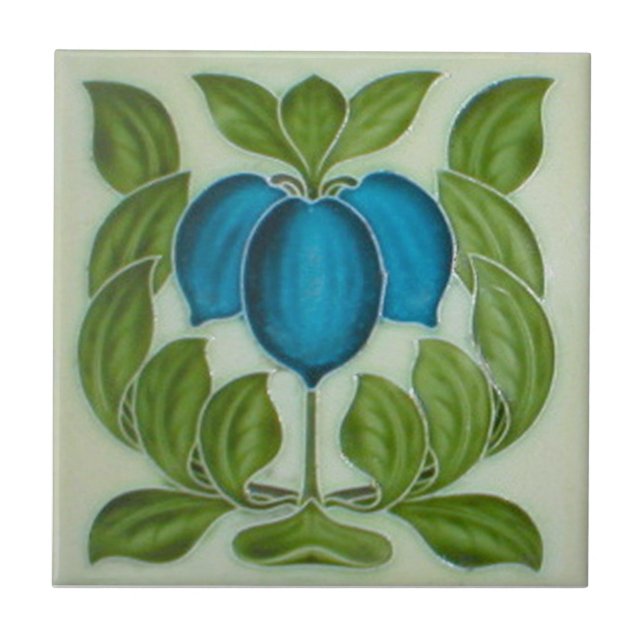 AN034 Art Nouveau Reproduction Antique Tile (Front)