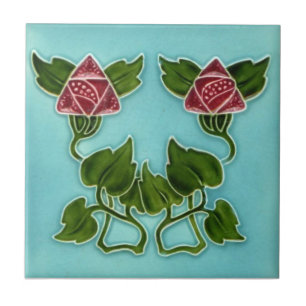 AN080 Art Nouveau Reproduction Antique Tile