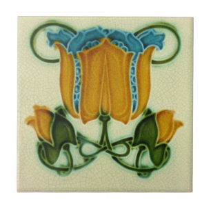 AN092 Art Nouveau Reproduction Antique Tile