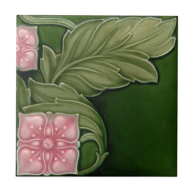 AN133 Art Nouveau Reproduction Antique Tile (Front)