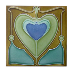 AN134 Art Nouveau Reproduction Antique Tile