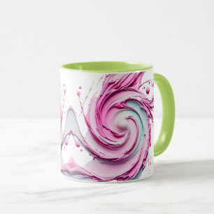 An abstract art tourbillon with pastel shades. mug