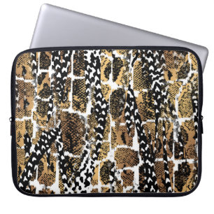 An abstract design that transforms an animal skin laptop sleeve