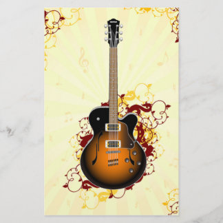 An Abstract Guitar Stationery